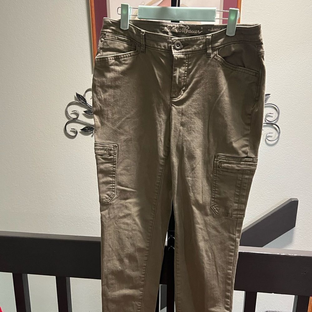 NWOT Eddie Bauer Light Sage Green Utility Pants Size 6 #DP305